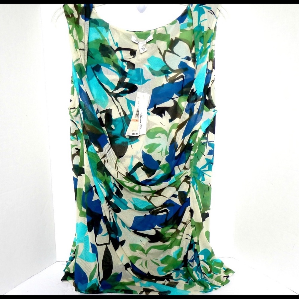 Kenneth Cole Plus Sz. Top Draped Front Sz 2X New